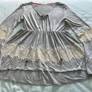 Altar’d State NWOT Gray Long Sleeve Shirt